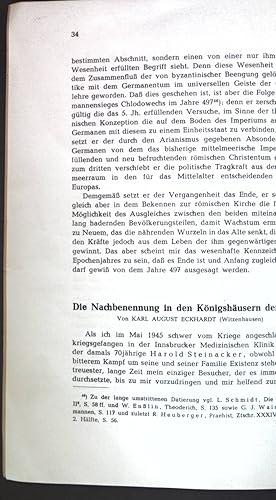 Bild des Verkufers fr Die Nachbenennung in den Knigshusern der Goten; Sonderdruck aus: Sdost-Forschungen; zum Verkauf von books4less (Versandantiquariat Petra Gros GmbH & Co. KG)