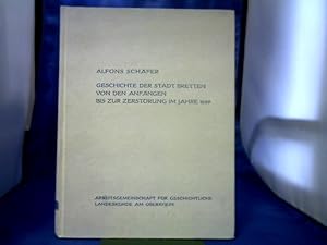 Geschichte der Stadt Bretten : von d. Anfängen bis zur Zerstörung im Jahre 1689. Alfons Schäfer. ...