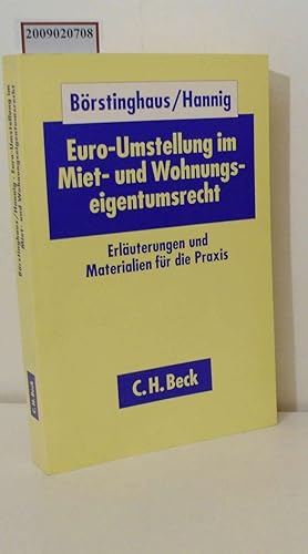 Imagen del vendedor de Euro-Umstellung im Miet- und Wohnungseigentumsrecht Erluterungen und Materialien fr die Praxis a la venta por ralfs-buecherkiste