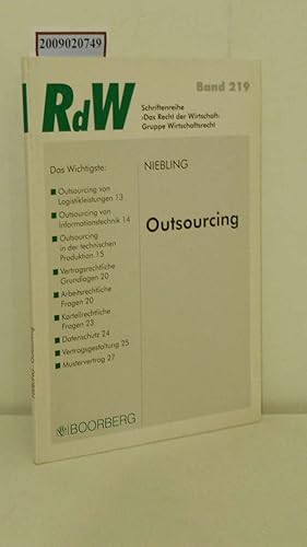 Seller image for Outsourcing Rechtsfragen und Vertragsgestaltung for sale by ralfs-buecherkiste