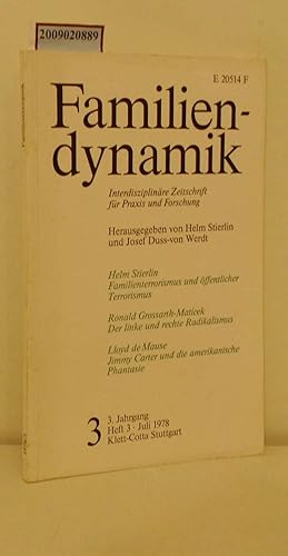 Seller image for Familiendynamik -Interdisziplire Zeitschrift fr Praxis und Forschung 3. Jahrgang Heft 3/1978 for sale by ralfs-buecherkiste