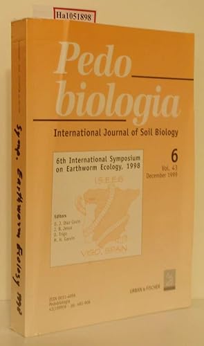 Bild des Verkufers fr 6th Internationale Symposium on Earthworm Ecology, 1998. (= Pedo biologia. International Journal of Soil Biology. 6. Vol. 43. December 1999). zum Verkauf von ralfs-buecherkiste