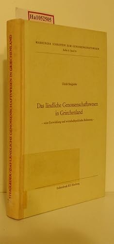 Seller image for Das lndliche Genossenschaftswesen in Griechenland - seine Entwicklung und wirtschaftspolitische Bedeutung. ( = Marburger Schriften zum Genossenschaftswesen, A 36) . for sale by ralfs-buecherkiste