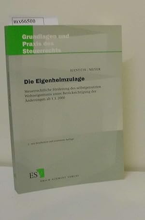 Immagine del venditore per Die Eigenheimzulage steuerrechtliche Frderung des selbstgenutzten Wohneigentums unter Bercksichtigung der nderungen ab 1.1.2000 venduto da ralfs-buecherkiste