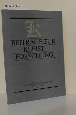 Seller image for Beitrge zur Kleistforschung for sale by ralfs-buecherkiste