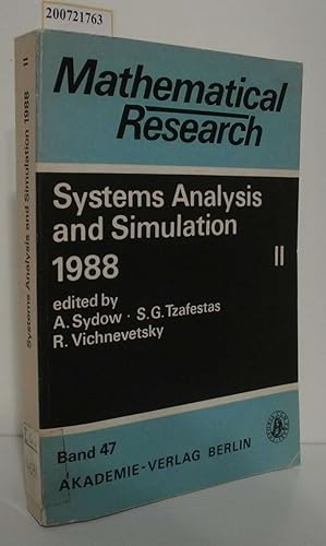 Image du vendeur pour Systems analysis and simulation 1988 II Band 47 mis en vente par ralfs-buecherkiste