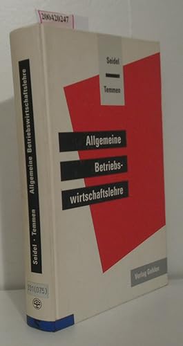 Image du vendeur pour Allgemeine Betriebswirtschaftslehre von Horst Seidel Rudolf Temmen mis en vente par ralfs-buecherkiste