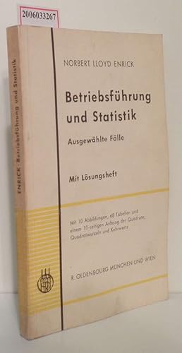 Seller image for Betriebsfhrung und Statistik Ausgewhlte Flle for sale by ralfs-buecherkiste