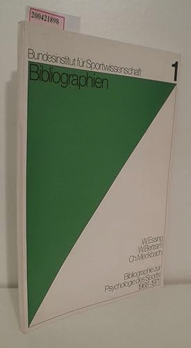Imagen del vendedor de Bibliographie zur Psychologie des Sports 1968 - 1971 a la venta por ralfs-buecherkiste