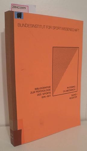 Imagen del vendedor de Bibliographie zur Psychologie des Sports 1976 - 1977 Band 1: Register a la venta por ralfs-buecherkiste