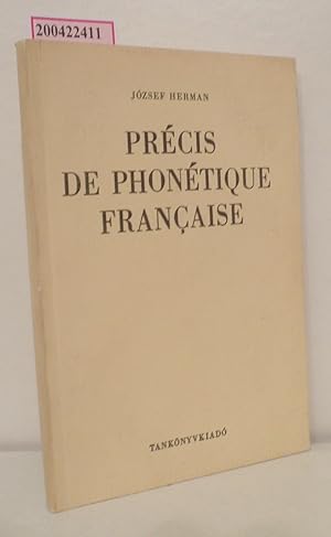 Seller image for Prcis de phontique Francaise for sale by ralfs-buecherkiste