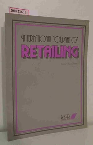 Bild des Verkufers fr International Journal of Retailing Vol. 4, No. 1, 1989 zum Verkauf von ralfs-buecherkiste