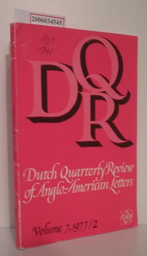 Bild des Verkufers fr DQR - Dutch Quarterly Review of Anglo-American Letters Volume 7 * 1977/2 zum Verkauf von ralfs-buecherkiste