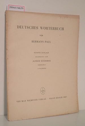 Seller image for Deutsches Wrterbuch - Lieferung 9 2. Halbband for sale by ralfs-buecherkiste