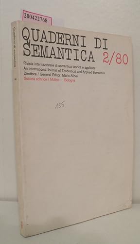 Seller image for Quaderni di Semantica 2/80 for sale by ralfs-buecherkiste
