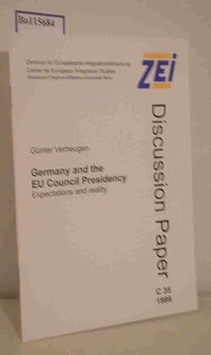 Imagen del vendedor de Germany and the EU Council Presidency. Expectations and reality ZEI Discussion Paper C 35 a la venta por ralfs-buecherkiste