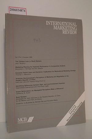 Seller image for International Marketing Review - Vol. 5 * No. 2 * Summer 1988 for sale by ralfs-buecherkiste