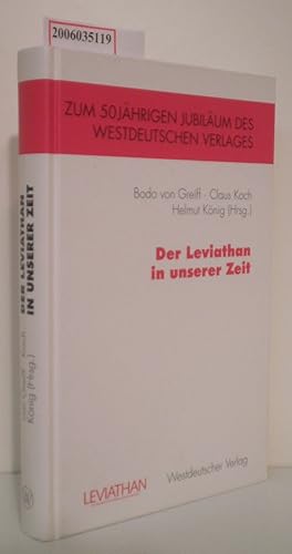 Image du vendeur pour Der Leviathan in unserer Zeit Zum 50jhrigen Jubilum des Westdeutschen Verlages mis en vente par ralfs-buecherkiste