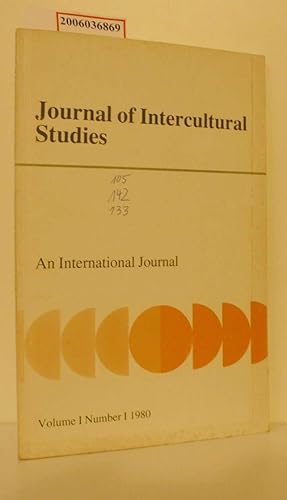 Bild des Verkufers fr Journal of Intercultural Studies An International Journal * Volume I * Number I * 1980 zum Verkauf von ralfs-buecherkiste