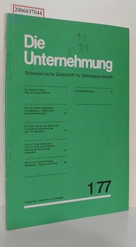 Seller image for Die Unternehmung - 31. Jahrgang * Nr. 1 * 1977 Schweizerische Zeitschrift fr Betriebswirtschaft for sale by ralfs-buecherkiste