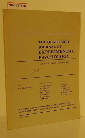 Bild des Verkufers fr The quarterly journal of Experimental Psychology Volume 31 * Part 1 * February 1979 zum Verkauf von ralfs-buecherkiste