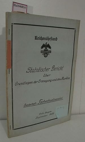 Statistischer Bericht über Grundlagen der Erzeugung und des Marktes. Sonderheft: Tschechoslowakei...