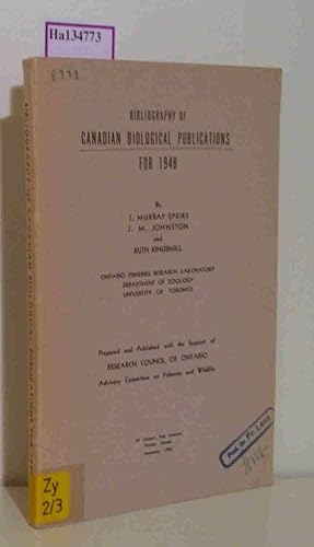 Bild des Verk�ufers f�r Bibliography Of Canadian Biological Publications For 1948. zum Verkauf von ralfs-buecherkiste