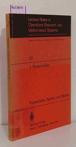 Immagine del venditore per Kooperative Spiele und Mrkte. ( = Lecture Notes in Operations Research and Mathematical Systems, 53) . venduto da ralfs-buecherkiste