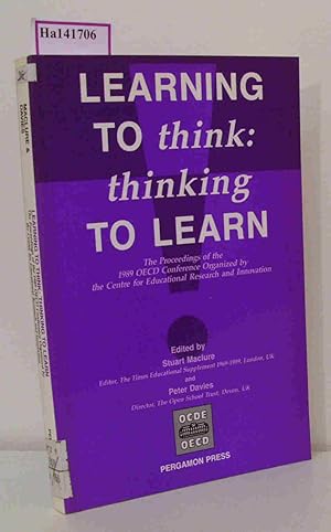 Imagen del vendedor de Learning to Think. [Proceedings of the 1989 OECD Conference]. a la venta por ralfs-buecherkiste