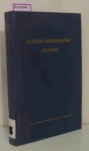 Bild des Verkufers fr Goethe-Bibliographie. Band 2: 1955-1964. Autorenregister zu Band 1 und 2. zum Verkauf von ralfs-buecherkiste