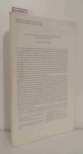 Bild des Verkufers fr Zu den frheisenzeitlichen Schwertformen der Apenninhalbinsel. (Sonderdruck aus: Beitrge zu italienischen und griechischen Bronzefunden, PBF XX, 1974). zum Verkauf von ralfs-buecherkiste