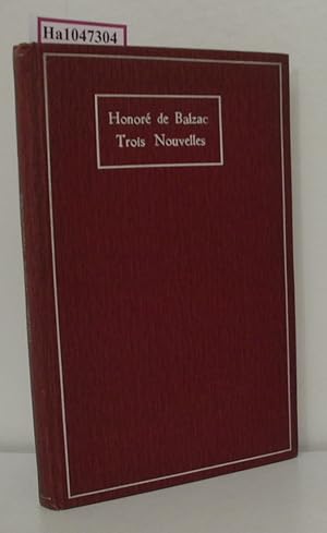 Bild des Verkufers fr Honore de Balzac. Trois Nouvelles. (=Diesterwegs Neusprachliche Reformausgaben 11). zum Verkauf von ralfs-buecherkiste