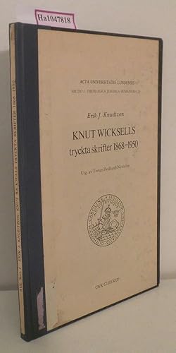 Imagen del vendedor de Knut Wicksells tryckta skrifter 1868-1950. a la venta por ralfs-buecherkiste