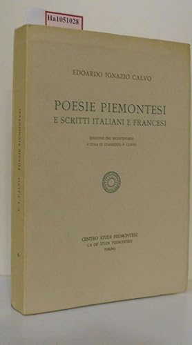 Bild des Verkufers fr Poesie Piemontesi e Scritti Italiani e Francesi. ( = Collando di Testi e Studi Piemontesi, 6) . zum Verkauf von ralfs-buecherkiste