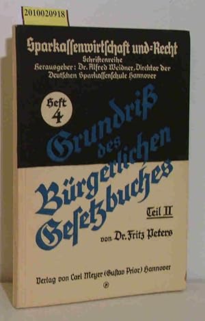 Bild des Verkufers fr Grundri des Brgerlichen Gesetzbuchs Heft 4, Teil II, Sachenrecht, Familien- und Erbrecht zum Verkauf von ralfs-buecherkiste