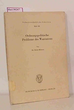 Bild des Verkufers fr Ordnungspolitische Probleme des Warentests. zum Verkauf von ralfs-buecherkiste