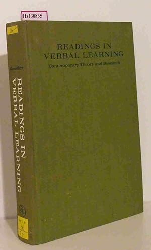 Bild des Verkufers fr Readings in Verbal Learning. Contemporary Theory and Research. zum Verkauf von ralfs-buecherkiste