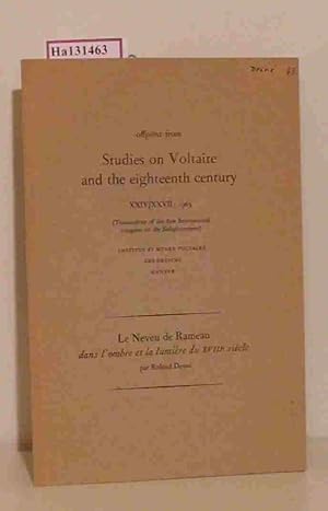 Seller image for Les Neveu de Rameau dans l'ombre et la lumiere du XVIIe siecle. (= Reprinted from: Studies on Voltaire and the eighteenth century XXIV/XXVII, 1963). for sale by ralfs-buecherkiste