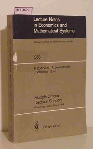 Seller image for Multiple Criteria Decision Support. Proceedings of the International Workshop, Helsinki 1989. for sale by ralfs-buecherkiste