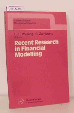 Imagen del vendedor de Recent Research in Financial Modelling. ( = Contributions to Management Science) . a la venta por ralfs-buecherkiste