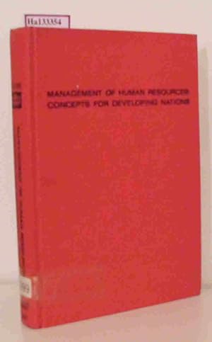 Seller image for Management of Human Resources Concepts for Developing Nations. for sale by ralfs-buecherkiste