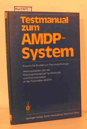 Bild des Verkufers fr Testmanual zum AMDP-System. Empirische Studien zur Psychopathologie. zum Verkauf von ralfs-buecherkiste