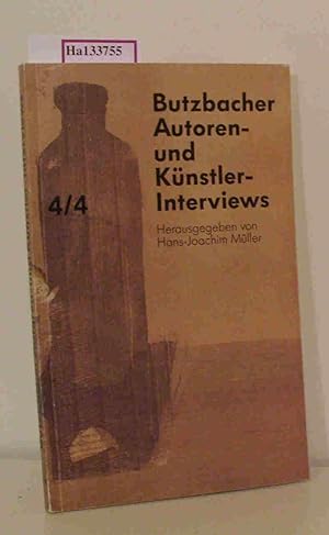 Seller image for Butzbacher Autoren- und Knstler-Interviews 4/4. (Darmstadt 1992, Gesellschaft Hessischer Literaturfreunde). for sale by ralfs-buecherkiste