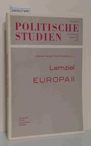 Bild des Verkufers fr Politische Studien Sonderheft 3/1978 Lernziel Europa II zum Verkauf von ralfs-buecherkiste
