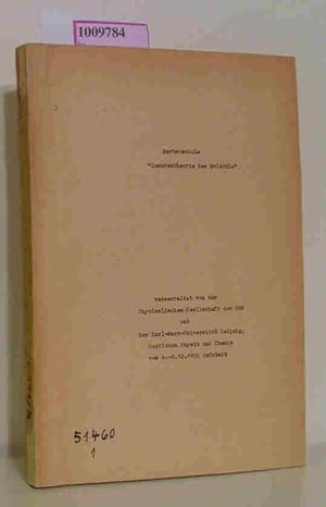 Bild des Verkufers fr Herbstschule "Quantentheorie der Molekle". Veranstaltet von der Physikalischen Gesellschaft der DDR und der Karl-Marx-Universitt Leipzig, Sektionen Physik und Chemie, vom 4.-8.12.1972 in Tabarz. zum Verkauf von ralfs-buecherkiste