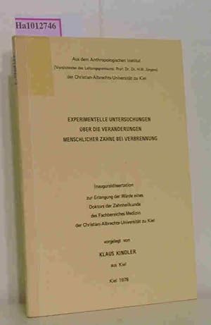 Immagine del venditore per Experimentelle Untersuchungen ber die Vernderungen menschlicher Zhne bei Verbrennung. Dissertation. Univ. Kiel, 1978. venduto da ralfs-buecherkiste