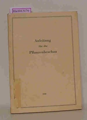 Seller image for Anleitung fr die Pflanzenbeschau. for sale by ralfs-buecherkiste