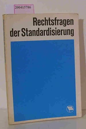Seller image for Rechtsfragen der Standardisierung for sale by ralfs-buecherkiste