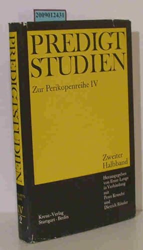 Seller image for Predigt Studien, Zur Perikopenreihe IV - Erster Halbband Fr das Kirchenjahr 1969/1970 for sale by ralfs-buecherkiste