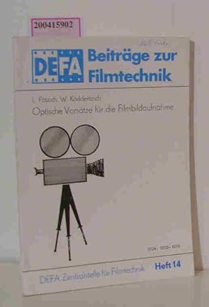 Bild des Verkufers fr Optische Vorstze fr die Filmbildaufnahme zum Verkauf von ralfs-buecherkiste